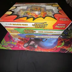 3 Pokemon TCG Ascended Heroes Mega ex Box Bundle Feraligatr Emboar Meganium New - Image 1
