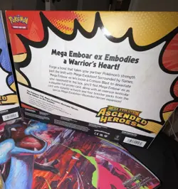 3 Pokemon TCG Ascended Heroes Mega ex Box Bundle Feraligatr Emboar Meganium New - Image 5
