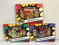 3 Pokemon TCG Ascended Heroes Mega ex Box Bundle Feraligatr Emboar Meganium New - Image 1