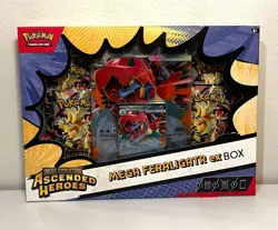 3 Pokemon TCG Ascended Heroes Mega ex Box Bundle Feraligatr Emboar Meganium New - Image 4