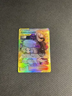 Pokemon TCG Cynthia & Caitlin 228/236 Sm-Cosmic Eclipse Full Art MP - Image 3