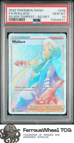 Fa/Wallace #208 - 2022 Pokemon Sword & Shield Silver Tempest - PSA 10 - Image 1