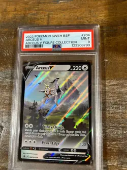 POKEMON 2022 Figure Collection Promo ARCEUS V #204 PSA 9 Mint RARE - Image 1