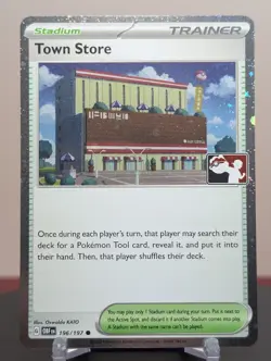 Pokemon Town Store #196/197 English Obsidian Flames Play! Stamped Cosmos Holo - Image 1