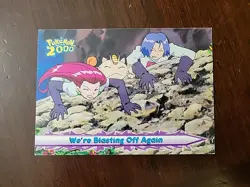 HP! Pokemon Topps We're Blasting off Again #71 Pokemon 2000 Blue Logo - Image 1