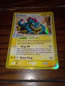 Pokemon ENGLISH Feraligatr EX Dragon Frontiers HOLO Card 2/101 HEAVY DAMAGE- - Image 1