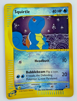Squirtle | 132/165 | Expedition | Common | Reverse Holo | LP - Image 1