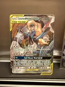 Pokemon TCG Lucario & Melmetal GX Pint Conditioning Pulled And Sleeved - Image 1