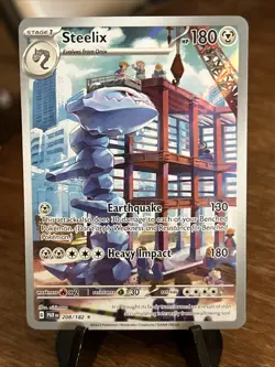 Steelix 208/182 Illustration Rare - Paradox Rift English Pokemon TCG NM - Image 1