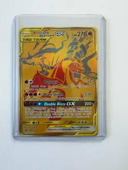 Pokemon TCG Reshiram & Charizard GX SM247 Sun & Moon Promo TAG TEAM Holo - Image 1
