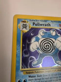 Poliwrath Holo Rare Base Set Unlimited 13/102 Pokemon Card LP - Image 2