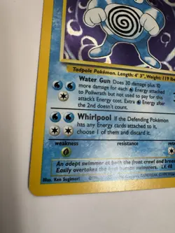 Poliwrath Holo Rare Base Set Unlimited 13/102 Pokemon Card LP - Image 3