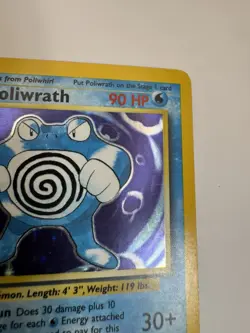 Poliwrath Holo Rare Base Set Unlimited 13/102 Pokemon Card LP - Image 5