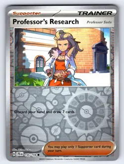 Professor's Research 155/159 Reverse Holo Common JTG Pokemon TCG NM - Image 1