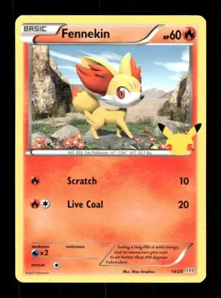 Pokemon McDonald's 25th Anniversary Promos #014/025 Fennekin Promo - Image 1
