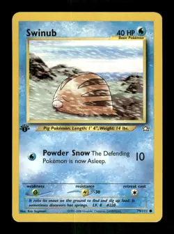 Pokemon Swinub Common Neo Genesis 079/111 LP - Image 1
