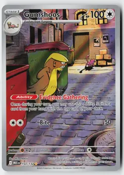 Pokemon Gumshoos 153/132 Illustration Rare Mega Evolution Holo NM - Image 1