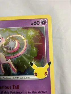 Mew 011/025 World Championships 2023 Promo Holo Pokemon Card NM Psychic - Image 4