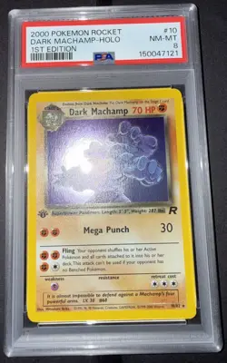 POKEMON DARK MACHAMP 2000 ROCKET #10 HOLO 1ST EDITION PSA 8 - Image 4