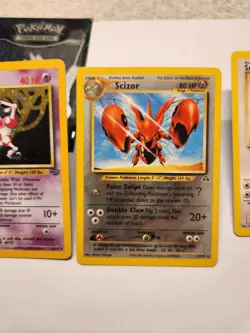 Snorlax, Scizor, Mr. mime, Dark Quilava rare holo Pokemon cards. - Image 4