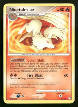 Ninetales - 32/123 - Rare - Mysterious Treasures - Pokemon Card - MP - Image 1