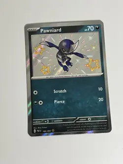 Pawniard Holo Mint Condition Paldean Fates SV185/091 Pokemon TCG NM Pack Fresh - Image 2