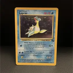 1999 WOTC Pokemon TCG Fossil Lapras 10/62 Holo Rare ENG - Image 1