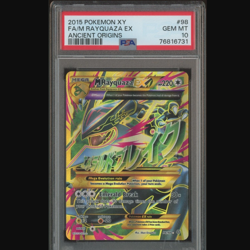 2015 Pokemon XY Ancient Origins #98 M Rayquaza Ex FA PSA 10 GEM MINT - Image 1