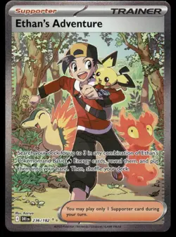 Pokemon Cards Ethan's Adventure 236/182 Holo Destined Rivals NM - Image 1