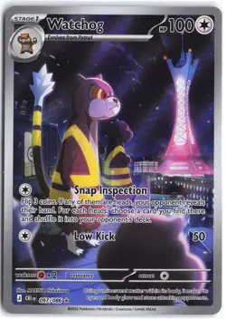 Watchog 097/086 Shiny Rare ME04: Chaos Rising Pokemon NM - Image 1