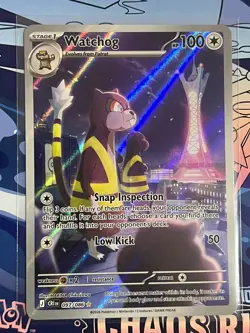 Watchog 097/086 Shiny Rare ME04: Chaos Rising Pokemon NM - Image 1