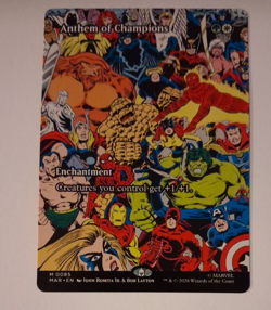 Anthem of Champions Borderless Comic Marvel Super Heroes MTG MAGIC THE GATHERING - Image 1