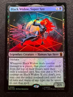 Black Widow, Super Spy - MTG Marvel Super Heroes (MSH) - Foil - NM - Image 1
