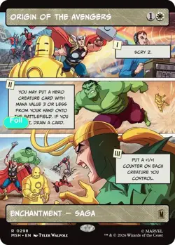 Origin of the Avengers (Borderless) - Foil - MSH - 298 NM/LP - Image 1