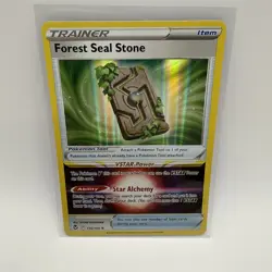 Pokemon Forest Seal Stone 156/195 Rare Silver Tempest Holo NM - Image 1