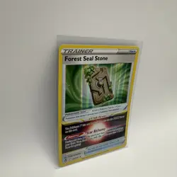 Pokemon Forest Seal Stone 156/195 Rare Silver Tempest Holo NM - Image 2