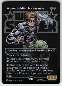 Marvel Super Heroes #377 Winter Soldier, Icy Assassin (Borderless) Foil - Image 1