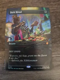 Magic: The Gathering TMNT Ninja Turtles Borderless #0131 Dark Ritual PROMO FOIL - Image 1