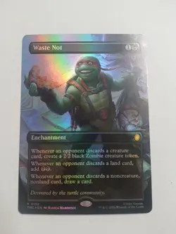 Mtg Teenage Mutant Ninja Turtles Waste Not TMC 0132 Promo Borderless - Image 1