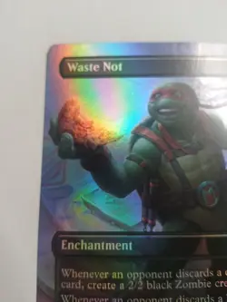 Mtg Teenage Mutant Ninja Turtles Waste Not TMC 0132 Promo Borderless - Image 4