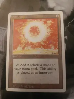 MTG Magic the Gathering Sol Ring (274/306) Revised Edition HP Damaged - Image 1