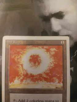MTG Magic the Gathering Sol Ring (274/306) Revised Edition HP Damaged - Image 2