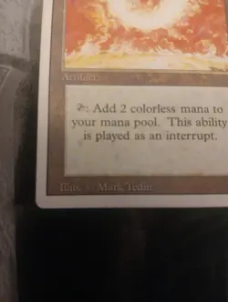 MTG Magic the Gathering Sol Ring (274/306) Revised Edition HP Damaged - Image 3