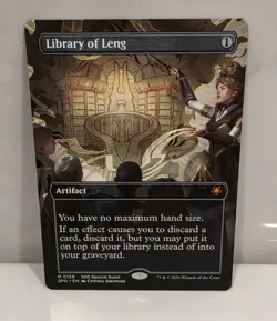 Library of Leng Borderless FOIL MTG SOS Special Guest (MINT) - Image 1