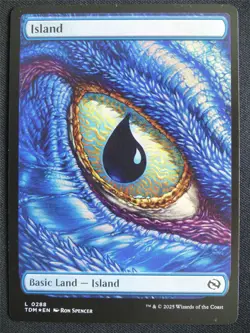 Island Full Art Foil 0288 - TDM - Mtg Card #3FM - Image 1