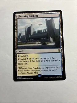 Gleaming Bastion - Marvel Super Heroes MTG Plus Bonus Card!!! - Image 1