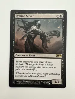 Syphon Sliver MTG Magic the Gathering Card LP Lightly Played M14 - Image 1