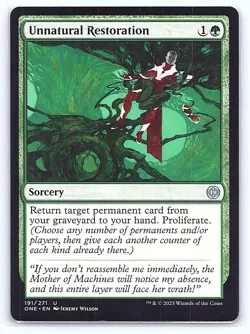 Unnatural Restoration 191 Phyrexia: All Will Be One Magic: The Gathering LP - Image 1