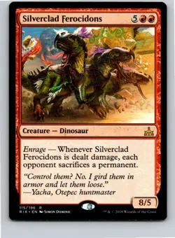 Magic the Gathering Silverclad Ferocidons Rivals of Ixalan MTG Free Shipping! - Image 1