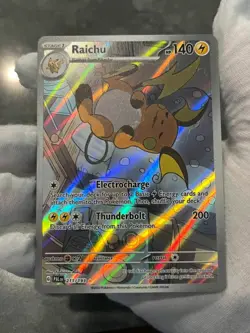 Pokemon TCG Raichu 211/193 Paldea Evolved Holo Illustration Rare LP - Image 3